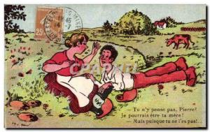 Old Postcard Fancy You don & # 39Y not think Peter Folklore Peasants