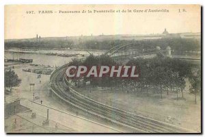 Old Postcard Paris Panorama of the Rascrelle and Station Austerlliz