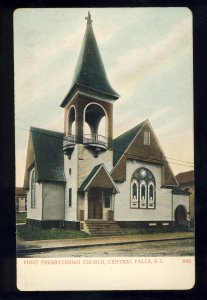Central Falls, Rhode Island/RI Postcard, First Presbyterian Church