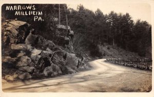 Millheim Pennsylvania The Narrows Real Photo Vintage Postcard AA67294