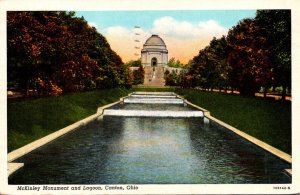 Ohio Canton KcKinley Monument and Lagoon 1942 Curteich