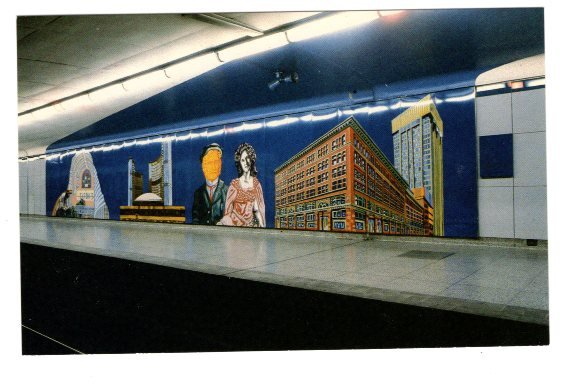 Art in the Subway, Porcelain Enamel Murals, Queen Station Toronto, Ontario