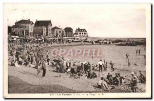 Old Postcard Croisic The Beach