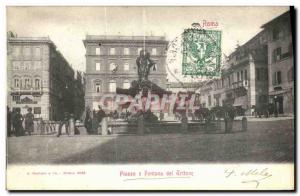 Old Postcard Piazza e Fontana del Tritone