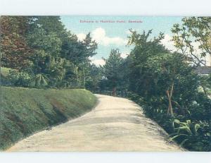 Pre-Chrome ROAD ENTRANCE TO HOTEL Hamilton Bermuda F6635