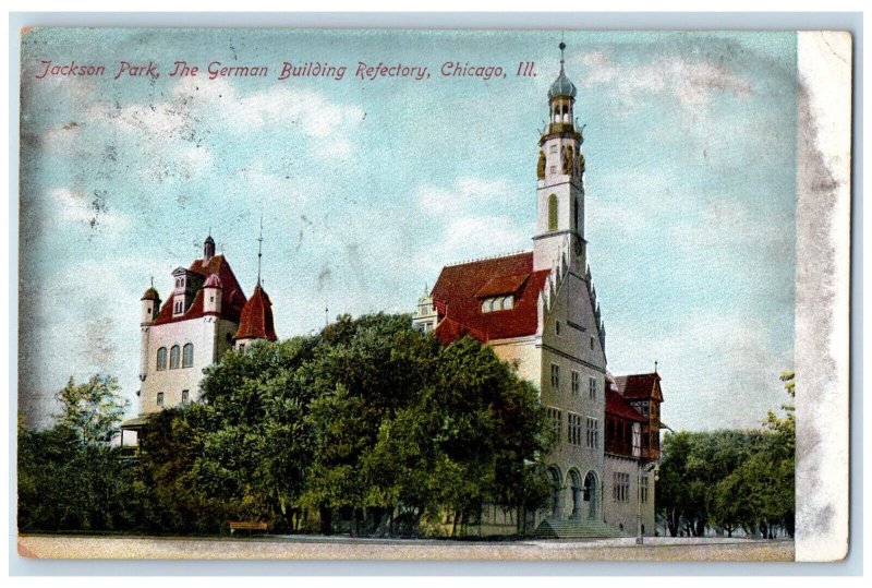 1908 The German Building Jackson Park Chicago Illinois IL Posted Postcard
