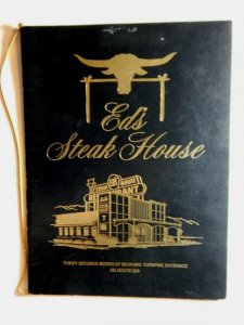 Vintage 60s Ed's Steak House Restaurant Menu Bedford Pennsylvania