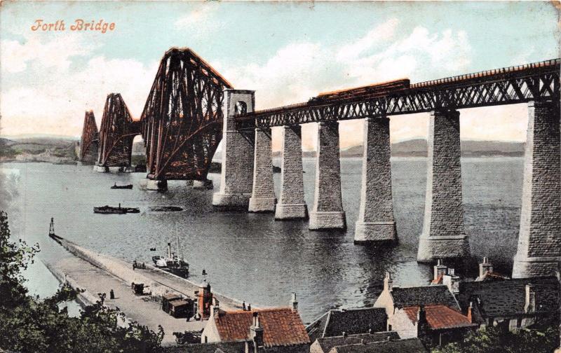 FORTH BRIDGE SCOTLAND UK POSTCARD 1906