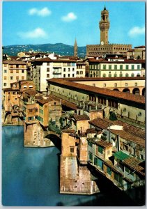 Firenze Ponte Vecchio (Seen From The Roof Garden Pitti Palace Hotel) Postcard