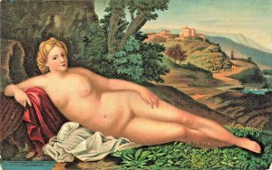 Stengel & Co. Antonio Allegri Artist Beautiful Semi-Nude Woman Reading Postcard