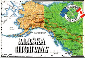 Alaska Map Of The Alaska Highway