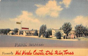 Del Rio Texas Val Verde Courts Park Motel Vintage Postcard AA7136