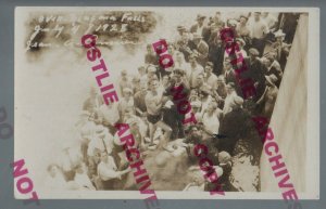 Niagara Falls NEW YORK RPPC 1928 JEAN LUSSIER Daredevil SURVIVED Mobbed FANS NY