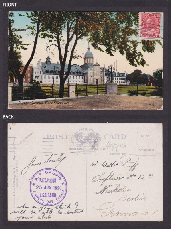 Postcard, CANADA, Three Rivers (Trois-Rivières), Ursulim Convent