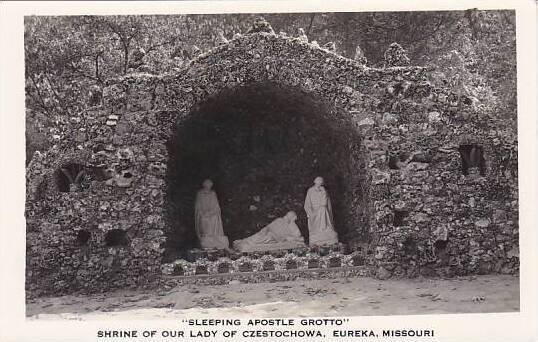 Sleeping Apostle Grotto Shrine Of Our Lady Of Czestochowa Eureka Missouri Rea...