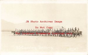 Mexico Border War, RPPC, US Cavalry Drilling on Horses, W.H. Horne Photo