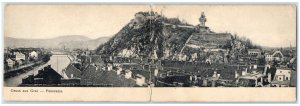 1906 Panorama Greetings from Graz Styria Austria Antique Fold-Out Postcard