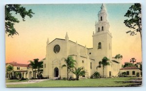 WINTER PARK, FL ~ Knowles Chapel Tower ROLLINS COLLEGE Handcolored Postcard