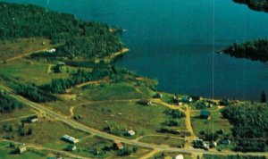 Canada Air View of Lake St. Peter Ontario Vintage Postcard 07.73 