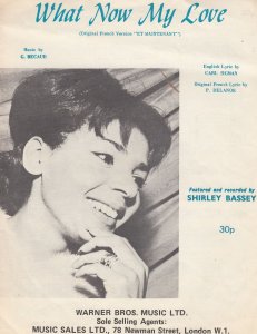 What Now My Love Shirley Bassey 1970s Sheet Music