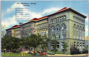 1952 Newberry Library Chicago Illinois Most Prominent Reference Posted Postcard