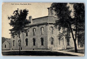 Moorhead Minnesota Postcard High School Exterior Building c1910 Vintage Antique