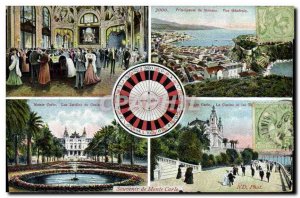 Old Postcard Casino de Monte Carlo Monaco general view gardens