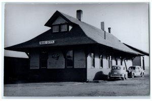 c1960 Sac City  Iowa Exterior Railroad Train Depot Station RPPC Photo Postcard