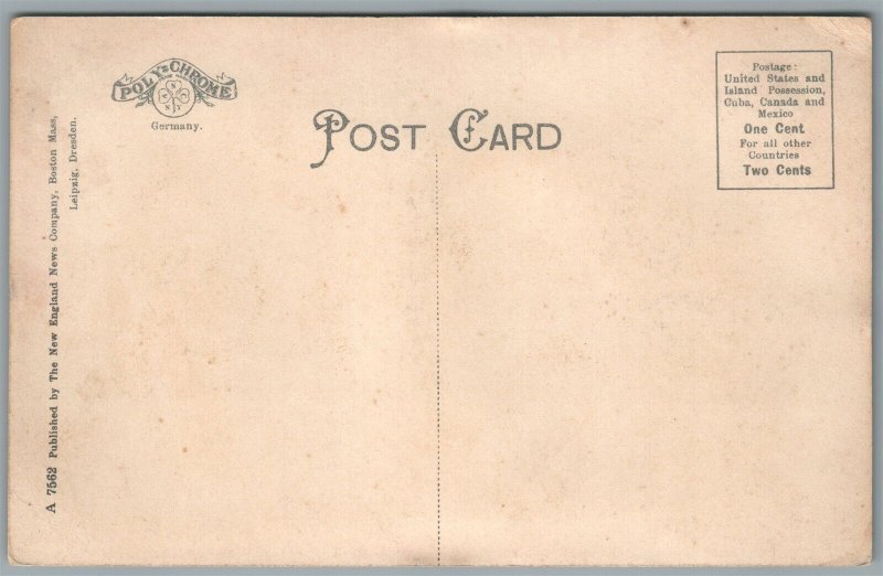 SHARON MA POST OFFICE SQUARE ANTIQUE POSTCARD