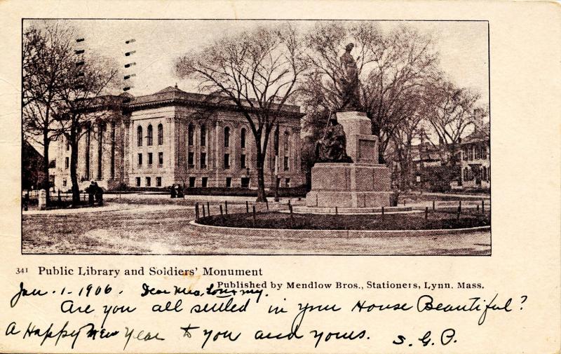 MA - Lynn. Public Library and Soldiers' Monument