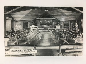 Ethete WY Real Photo Postcard The Mission Chapel Arapahoe Indians RPPC