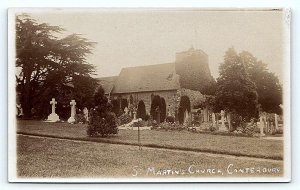 RPPC CANTERBURY, Kent United Kingdom ~ c1910s ST. MARTIN'S CHURCH   Postcard