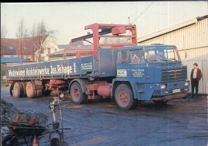 Vintage Trucks Postcard GERMANY 1967 BUSSING Commodore S16-210 210 PS 6 Zylinder