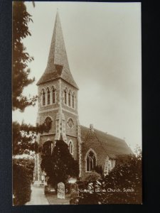 Surrey London Borough of SUTTON St Nicholas Church - Old RP Postcard