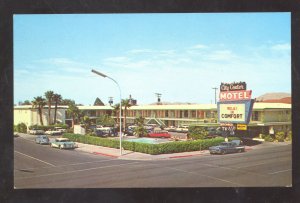 LAS VEGAS NEW MEXICO CITY CENTER MOTEL OLD CARS VINTAGE ADVERTISING POSTCARD