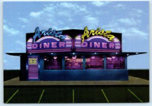 Advertising ARISTA DINER Night Neon - 1997 ARISTA RECORDS 4x6 Tower Postcard