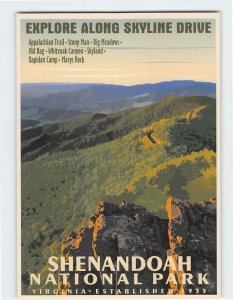 Postcard Explore Along Skyline Drive, Shenandoah National Park, Virginia