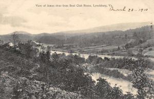 Lynchburg Virginia Boat Club House Birdseye View Antique Postcard K88482