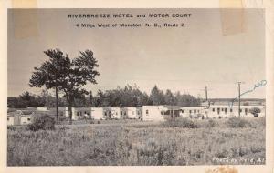 Moncton New Brunswick Riverbreeze Motel Real Photo Antique Postcard K63052