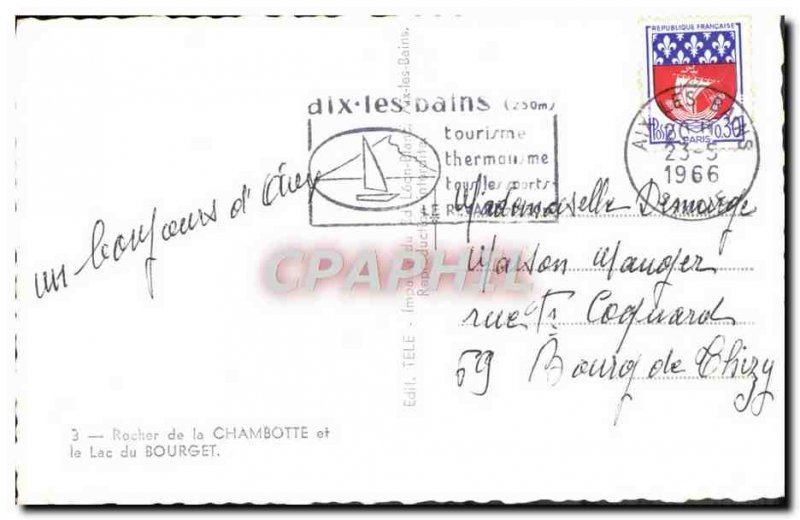 Postcard Modern Rock Chambotte and Lake Bourget