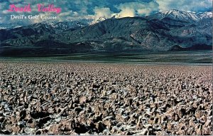 Panoramic View Death Valley Devil's Golf Course 1962 Photochrome Postcard