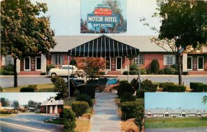 Paramus New Jersey Arcola Motor Lodge 1950s auto Postcard Florida  24-8367