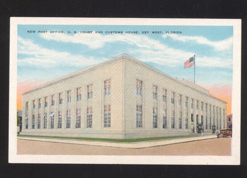 KEY WEST FLORIDA UNITED STATES POST OFFICE VINTAGE POSTCARD U.S. FLA.