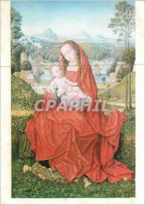 Burgos Cathedral Modern Postcard Madonna and Child Jesus Memling S XV