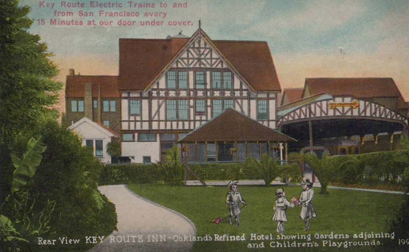 Postcard Key Route Electric Trains Oakland Refined Hotel Panama Pacific ...