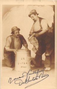 J72/ Entertainers RPPC Postcard c20s England Desuter Brothers Autograph 178