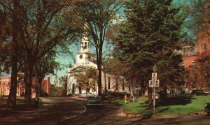 Vintage Postcard Main Street St. Johnsbury Vermont Shire Town Caledonia County