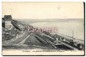 Old Postcard Le Havre General view of Le Havre and Sainte Adresse