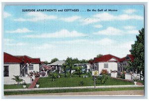 1953 Surfside Apartments Cottages Restaurant Ground Sarasota Florida FL Postcard