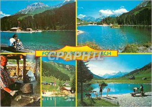 Postcard Modern Austria Arlberg Zug Fischteich